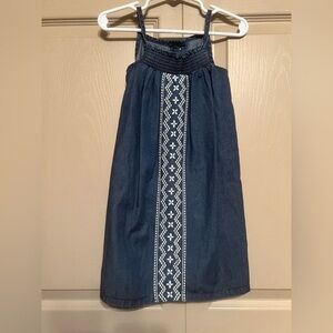 Crazy 8 Dark Blue Dress with White Embroidery